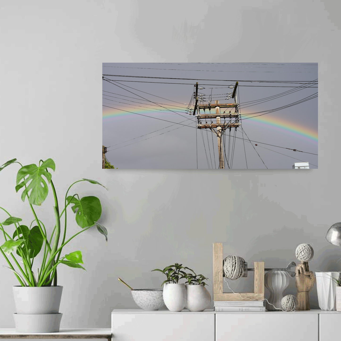 Rainbow Power Landscape - Canvas Print - 12x24"